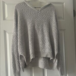 Staccato Light Gray Chunky Knit Sweater w/ Hood